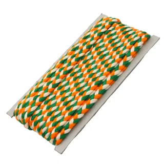 Green, Orange and White Narrow Choti Braid sample, design MT-8B9BCDF7, view 7