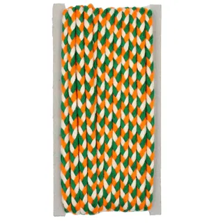 Green, Orange and White Narrow Choti Braid sample, design MT-8B9BCDF7, view 8