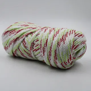 White, Red and Lime Green Flat Drawstring Cord sample, design MT-4B102C8A, view 2
