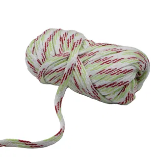 White, Red and Lime Green Flat Drawstring Cord sample, design MT-4B102C8A, view 7