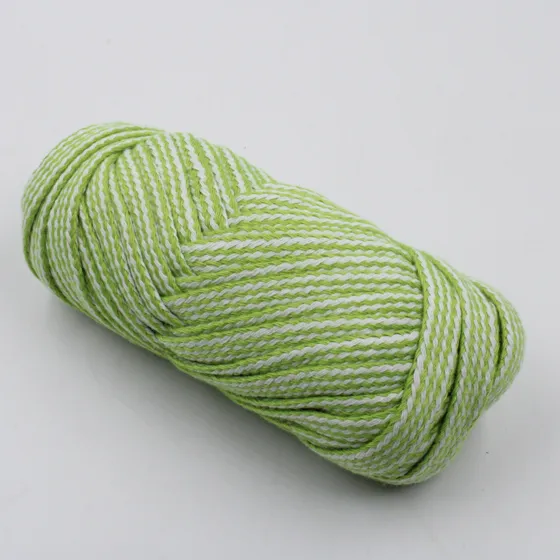 Lime Green and White Flat Drawstring Cord