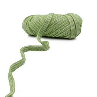 Lime Green and White Flat Drawstring Cord sample, design MT-B5144369, view 6