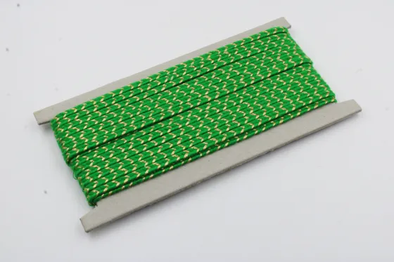 Bright Green and Gold Metallic Choti Braid
