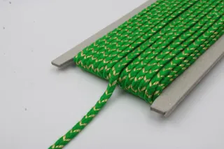 Bright Green and Gold Metallic Choti Braid sample, design MT-3742DD74, view 4