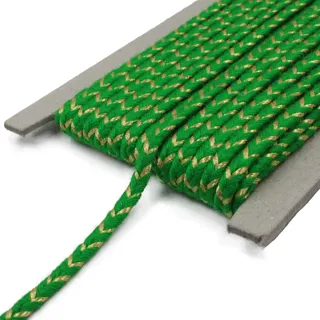 Bright Green and Gold Metallic Choti Braid sample, design MT-3742DD74, view 8