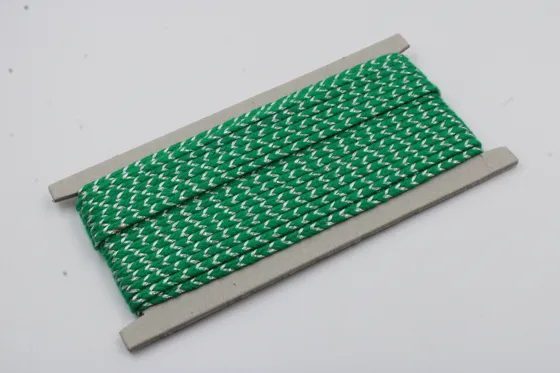 Emerald Green and Silver Metallic Choti Braid