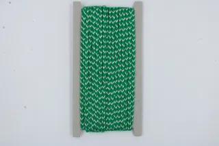 Emerald Green and Silver Metallic Choti Braid sample, design MT-99EBC68E, view 2