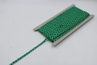 Emerald Green and Silver Metallic Choti Braid sample, design MT-99EBC68E, view 3