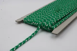 Emerald Green and Silver Metallic Choti Braid sample, design MT-99EBC68E, view 4