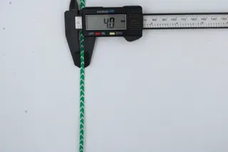 Emerald Green and Silver Metallic Choti Braid sample, design MT-99EBC68E, view 5