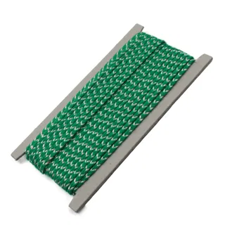 Emerald Green and Silver Metallic Choti Braid sample, design MT-99EBC68E, view 6