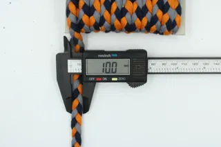 Grey, Navy Blue and Orange Choti Braid sample, design MT-D1C5A0B0, view 5