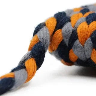 Grey, Navy Blue and Orange Choti Braid sample, design MT-D1C5A0B0, view 8