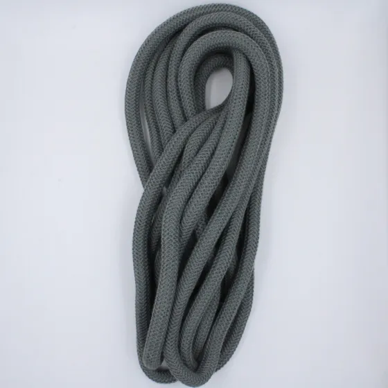 Mid Grey Open-Knit Covered Cord
