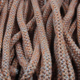 Peach and Grey Melange Covered Cord sample, design MT-87A3FD63, view 3