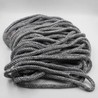 Flecked Grey Melange Covered Cord sample, design MT-F8BA07BA, view 2