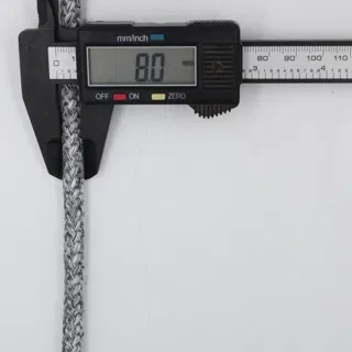 Flecked Grey Melange Covered Cord sample, design MT-F8BA07BA, view 4