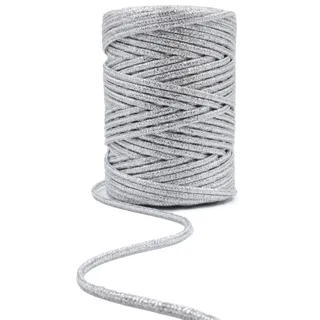 Silver Metallic Braided Cord, Full Spool sample, design MT-54097F84, view 6