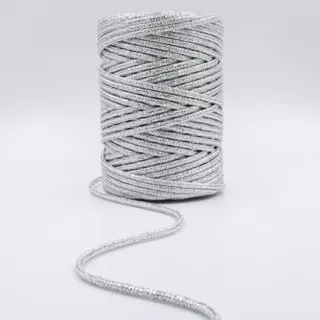 Silver Metallic Braided Cord, Full Spool sample, design MT-54097F84, view 2