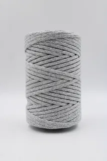 Grey Melange Round Braided Cord
