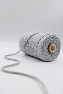Grey Melange Round Braided Cord sample, design MT-CD8F44D2, view 2