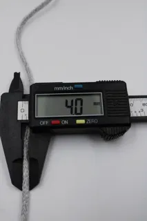 Grey Melange Round Braided Cord sample, design MT-CD8F44D2, view 4