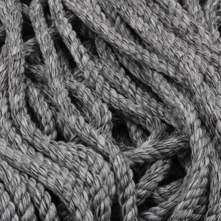 Grey Melange Chunky Macrame Cord, Twisted Rope sample, design MT-0593FFE6, view 3