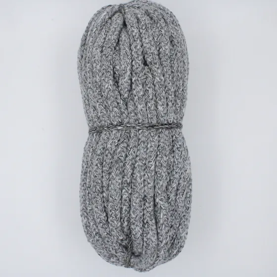 Light and Charcoal Grey Melange Covered Cord