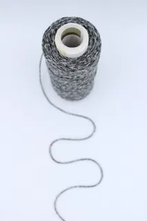 Grey Melange Twisted Macrame Thread, 2 mm sample, design MT-4718E6CB, view 3