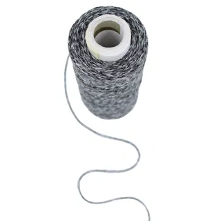 Grey Melange Twisted Macrame Thread, 2 mm sample, design MT-4718E6CB, view 6