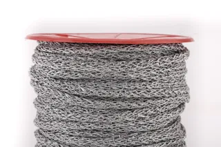 Light and Dark Grey Melange Knitted Cord sample, design MT-9D7CD4F7-21, view 3