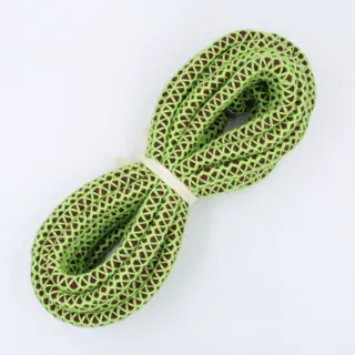 Lime Green Mesh Covered Cord with Maroon Core sample, design MT-4288AB02, view 2