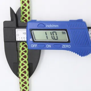 Lime Green Mesh Covered Cord with Maroon Core sample, design MT-4288AB02, view 5