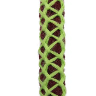 Lime Green Mesh Covered Cord with Maroon Core sample, design MT-4288AB02, view 6