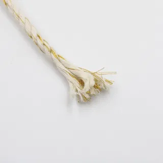 Off-White and Gold Metallic Macrame Cord sample, design MT-D3AB3C91, view 4