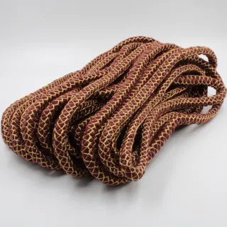 Maroon Covered Cord with Gold Diamond Mesh sample, design MT-6E1737C2, view 3