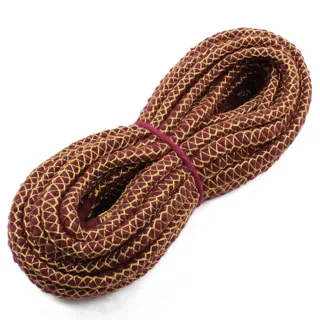 Maroon Covered Cord with Gold Diamond Mesh sample, design MT-6E1737C2, view 6