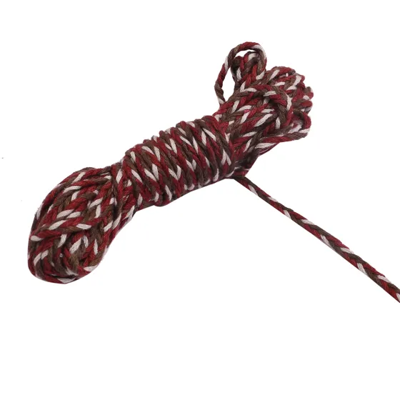 Maroon, White and Dark Brown Choti Braid