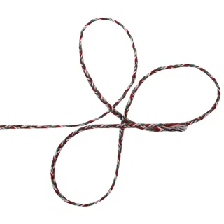 Maroon, White and Dark Green Choti Dori Braided Trim sample, design MT-72B59431, view 2