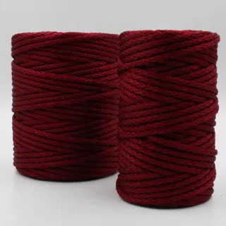 Deep Wine Maroon Knitted Cord sample, design MT-0E64AEE1, view 2