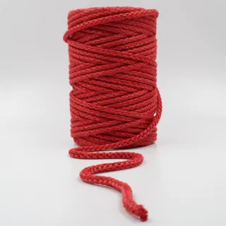 Bright Red Knitted Cord sample, design MT-AFEF7B08, view 2