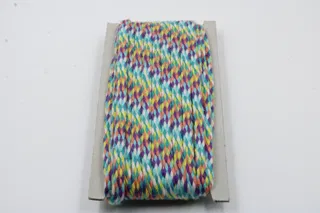 Turquoise and Purple Multicolour Braided Drawstring Cord sample, design MT-E38DC627, view 2