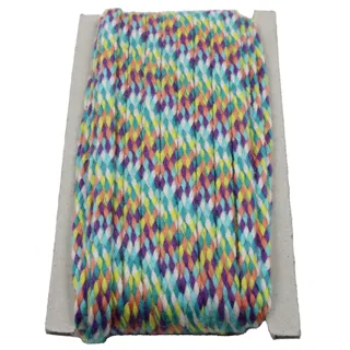Turquoise and Purple Multicolour Braided Drawstring Cord sample, design MT-E38DC627, view 7