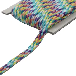 Turquoise and Purple Multicolour Braided Drawstring Cord sample, design MT-E38DC627, view 8