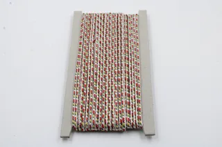 Multicolour Braided Cord, White Ground sample, design MT-99122040, view 2