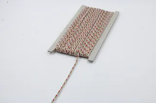 Multicolour Braided Cord, White Ground sample, design MT-99122040, view 3
