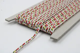 Multicolour Braided Cord, White Ground sample, design MT-99122040, view 4