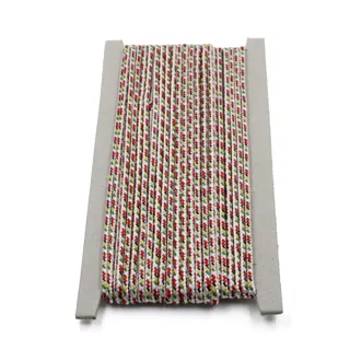 Multicolour Braided Cord, White Ground sample, design MT-99122040, view 7