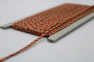 Red, Orange, Brown and Grey Flat Choti Braid sample, design MT-AC4F0072, view 3