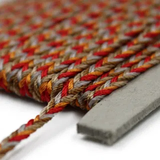Red, Orange, Brown and Grey Flat Choti Braid sample, design MT-AC4F0072, view 5